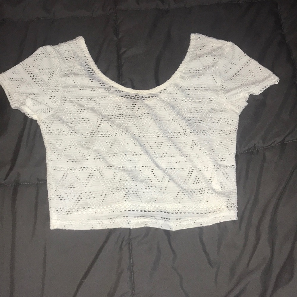 White crop top